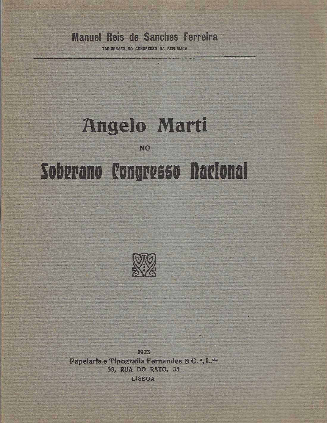 Angelo Marti no Soberano Congresso Nacional cover